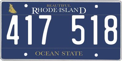 RI license plate 417518