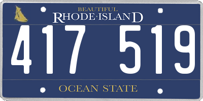RI license plate 417519