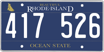 RI license plate 417526