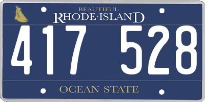RI license plate 417528