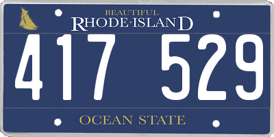 RI license plate 417529
