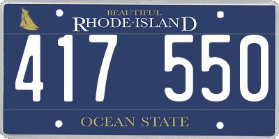 RI license plate 417550
