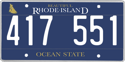 RI license plate 417551