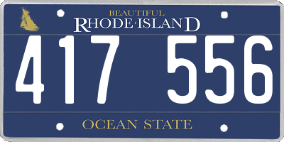 RI license plate 417556