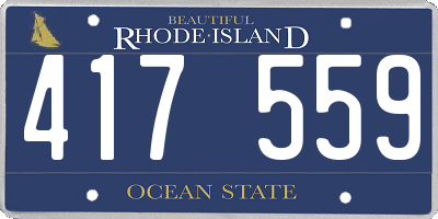 RI license plate 417559