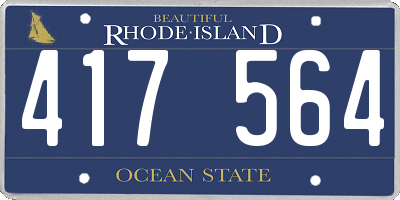 RI license plate 417564