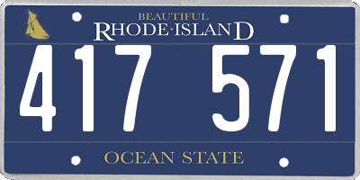 RI license plate 417571