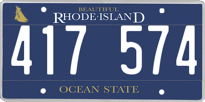 RI license plate 417574