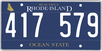 RI license plate 417579