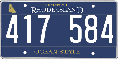 RI license plate 417584