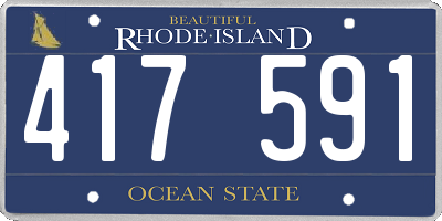 RI license plate 417591
