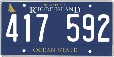 RI license plate 417592