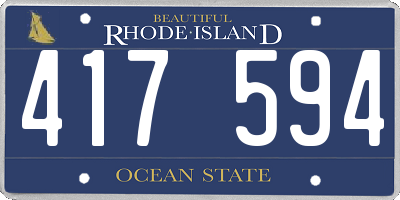 RI license plate 417594