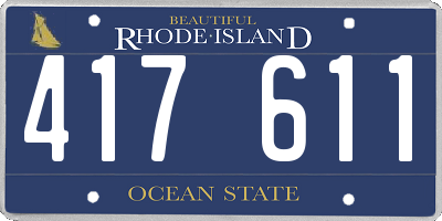 RI license plate 417611