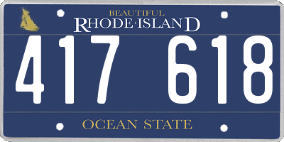 RI license plate 417618