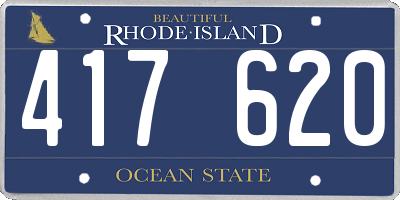RI license plate 417620