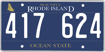 RI license plate 417624