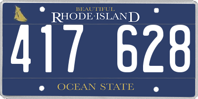 RI license plate 417628