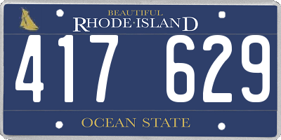 RI license plate 417629