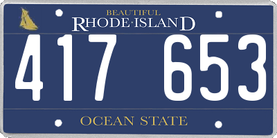 RI license plate 417653