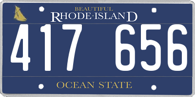 RI license plate 417656