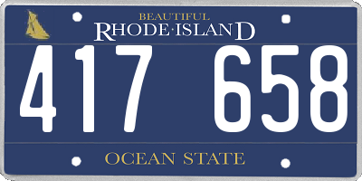 RI license plate 417658