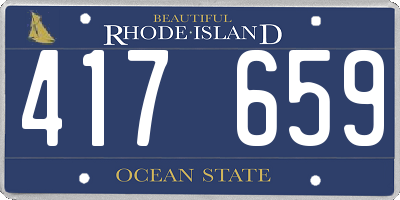 RI license plate 417659