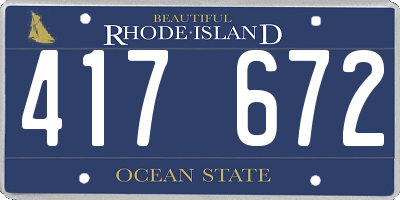 RI license plate 417672