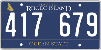 RI license plate 417679