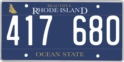 RI license plate 417680