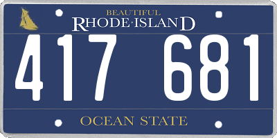 RI license plate 417681