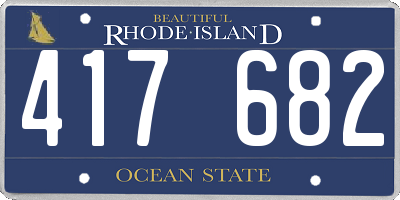 RI license plate 417682
