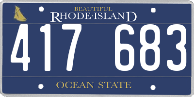 RI license plate 417683