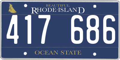 RI license plate 417686