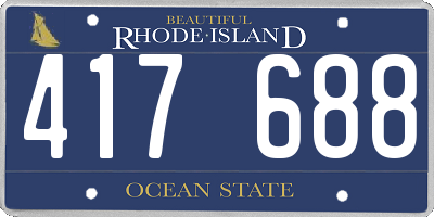 RI license plate 417688
