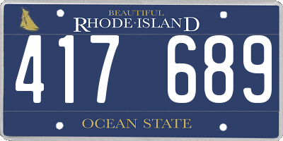 RI license plate 417689