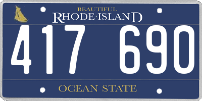 RI license plate 417690