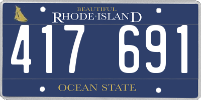 RI license plate 417691