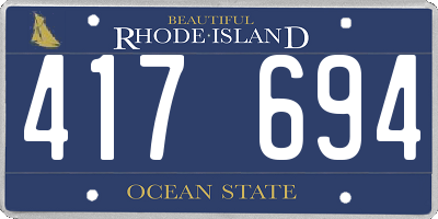 RI license plate 417694
