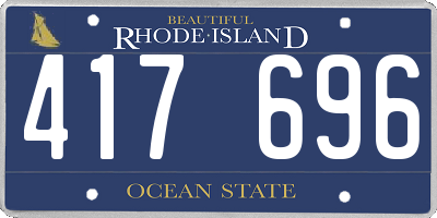 RI license plate 417696