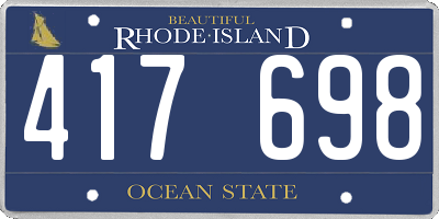 RI license plate 417698