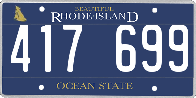 RI license plate 417699