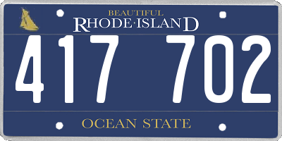 RI license plate 417702