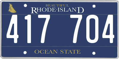 RI license plate 417704