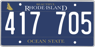 RI license plate 417705