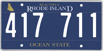RI license plate 417711