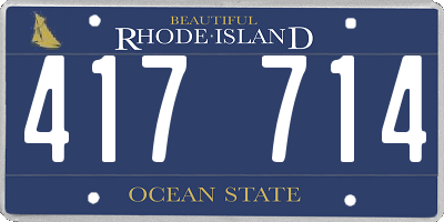 RI license plate 417714