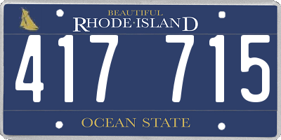 RI license plate 417715