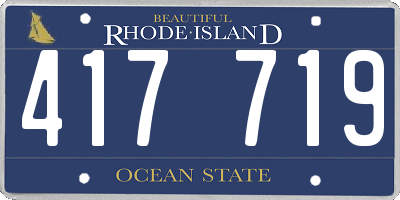 RI license plate 417719