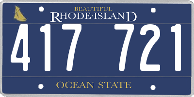 RI license plate 417721